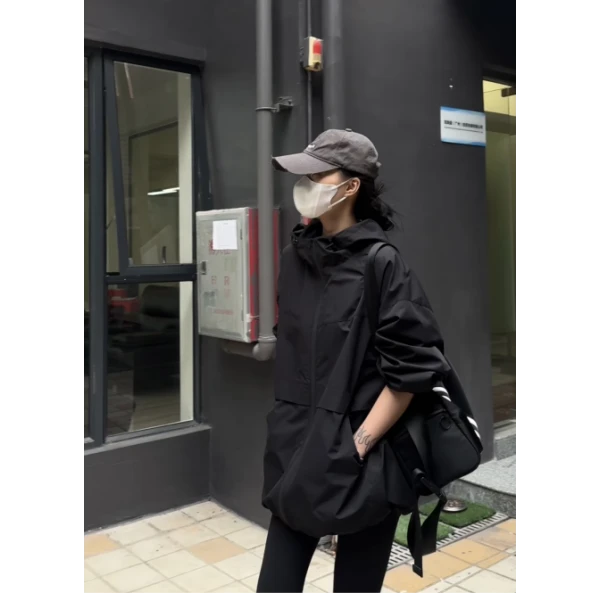 硕哥休闲百搭连帽冲锋衣通勤早春今年流行经典外套 22795