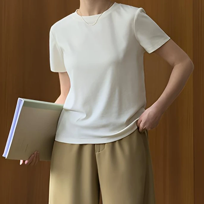 高克重女士扩版型夏季T恤C5348