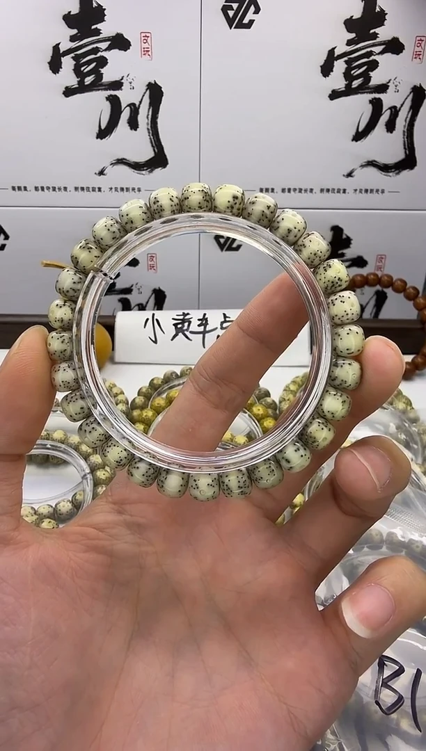 手串星月菩提8/7 冰糖 大留白 同枝果   B11