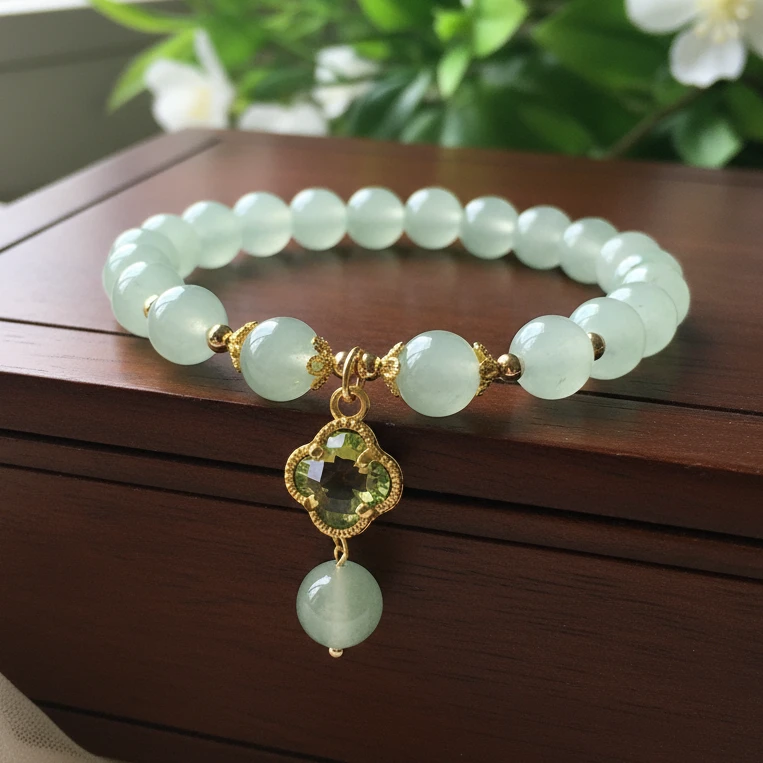 青提四叶草幸运草国风手链S151