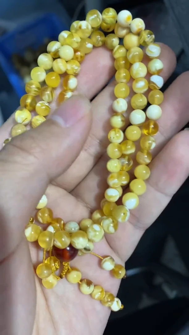 裸石琥珀未镶嵌手串