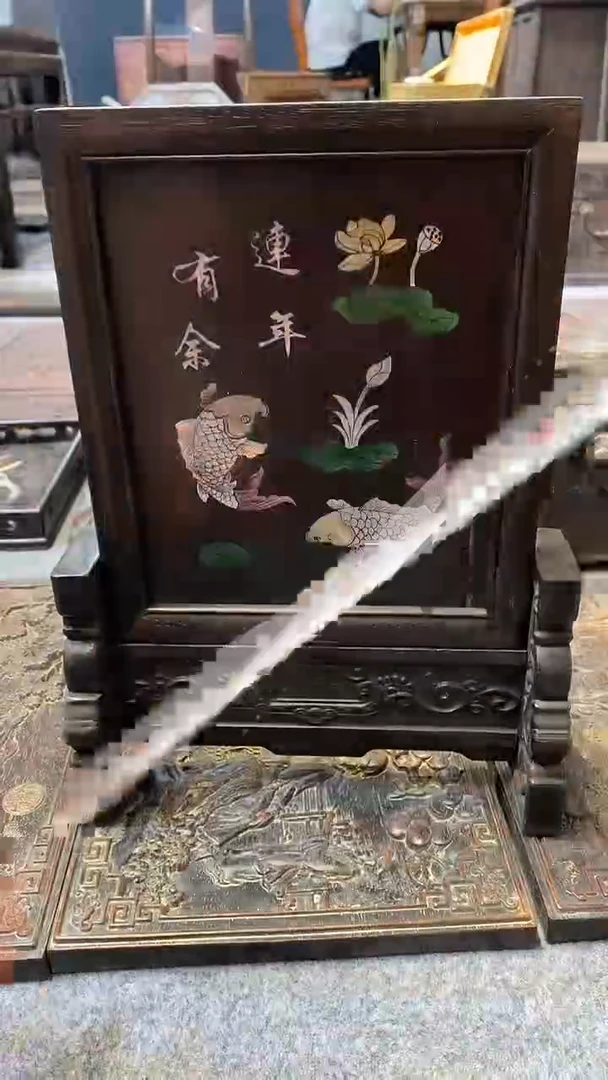 木紫檀雕刻一物一拍