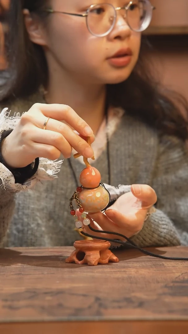 【闪购商品】595号-大漆飘漆小葫芦脖挂