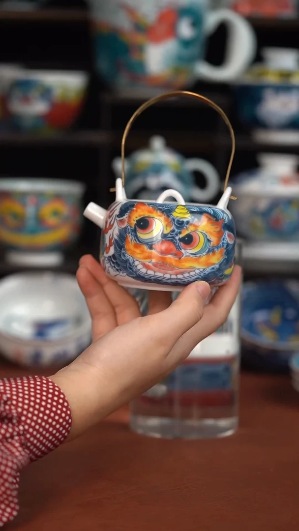 昨明醒狮提梁壶（宠粉福利）