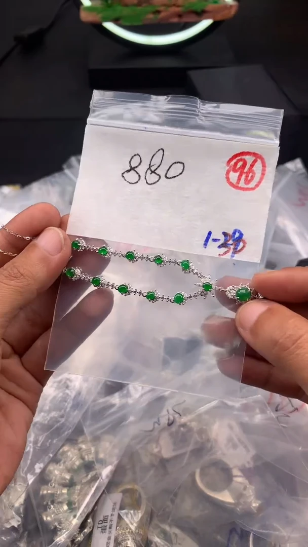 【闪购商品】定制翡翠银S925镶嵌 毛货需精细抛光拍一发一