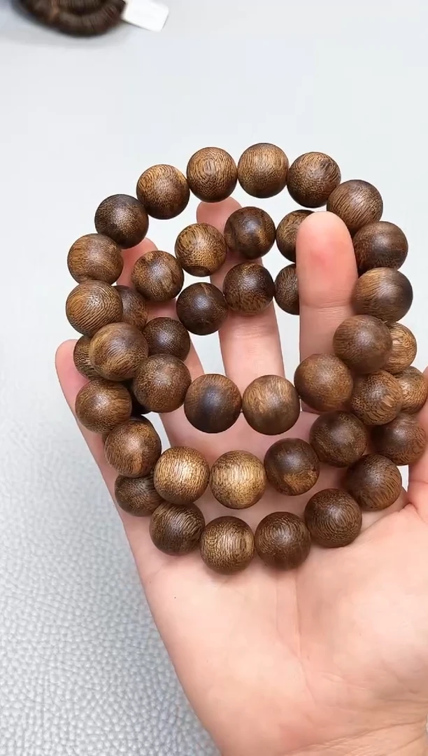 沉香手串棋楠圆珠1.4单圈多样性发其一