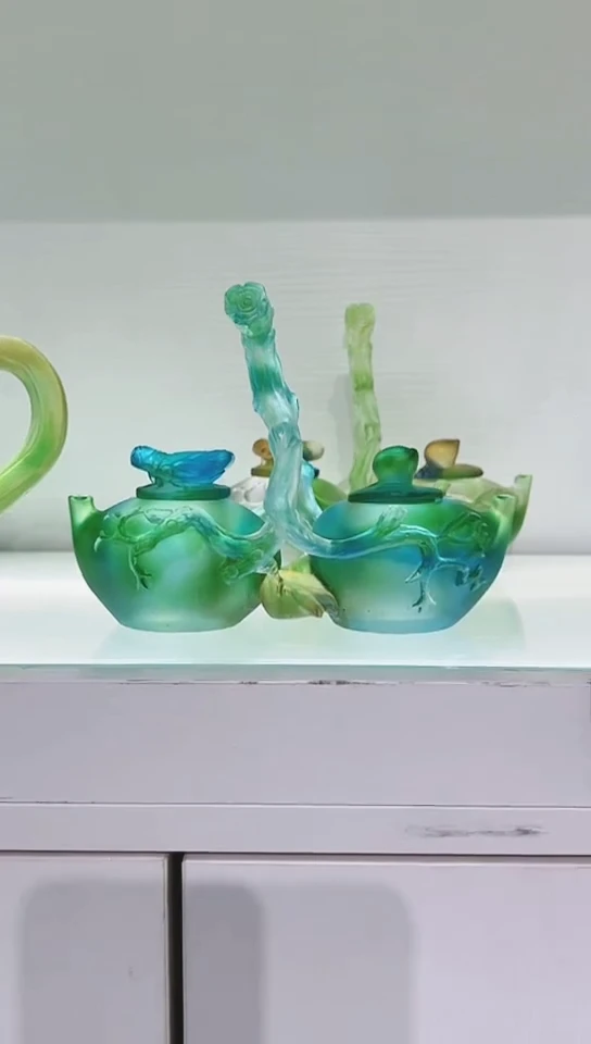 手工艺品琉璃古法琉璃福寿壶