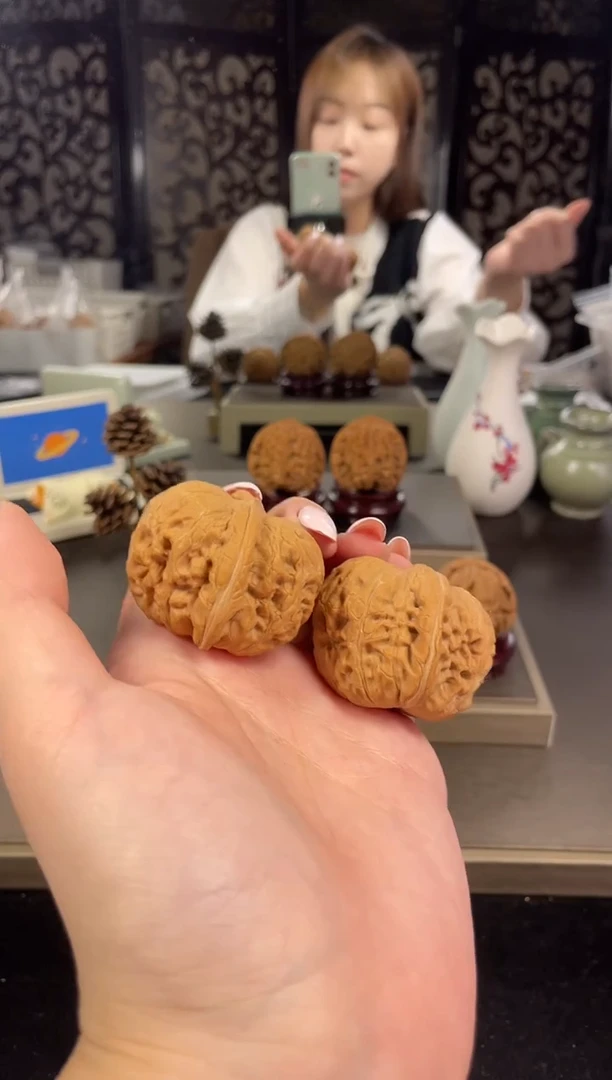 【闪购商品】文玩核桃把件平谷元宝42尺-5