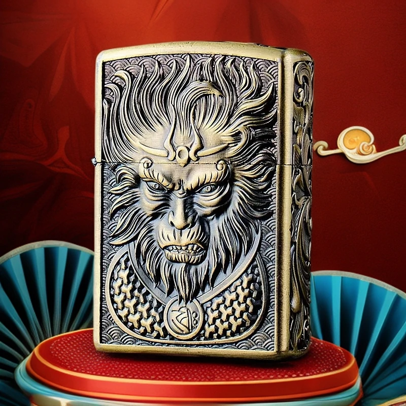 ZORRO【ZK30-1悟空青铜】ZORRO魔猴悟空青铜浮雕打火机（自行加油）-3