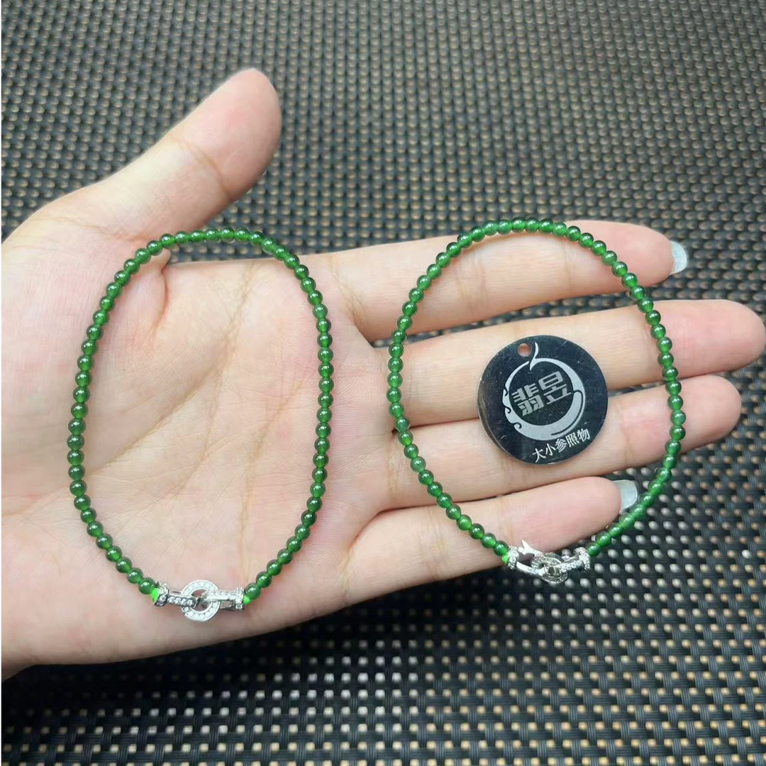 翡昱-N8-13253-天然A货翡翠手串/约2+/约60颗-多样性发其一C