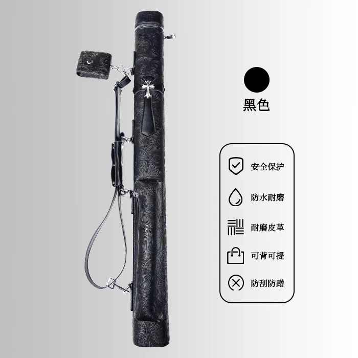 新款克罗心两孔1/2大头杆包/杆桶/手工缝制/硬质台球杆包