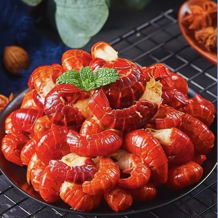 新鲜现剥头茬带黄龙虾尾6包6斤(1包90-100粒)顺丰发货