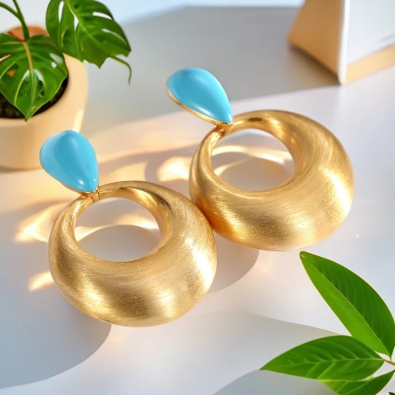 铜合金树脂耳饰 中古耳环 复古小众孤品，绝美氛围感穿搭！气质时尚