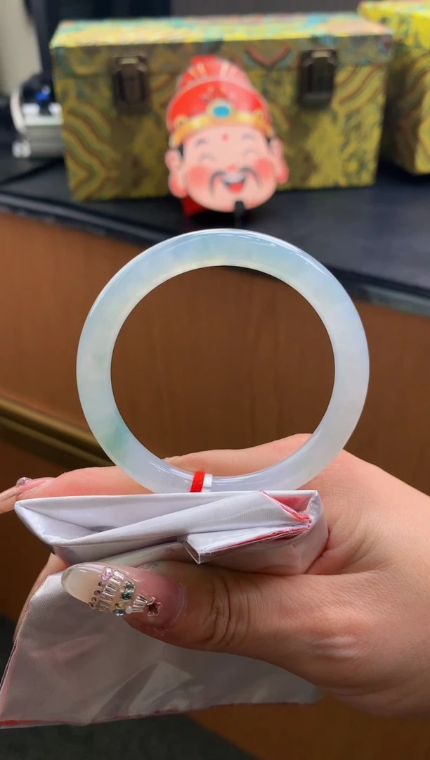 未镶嵌手镯翡翠-F55-圆条54.5