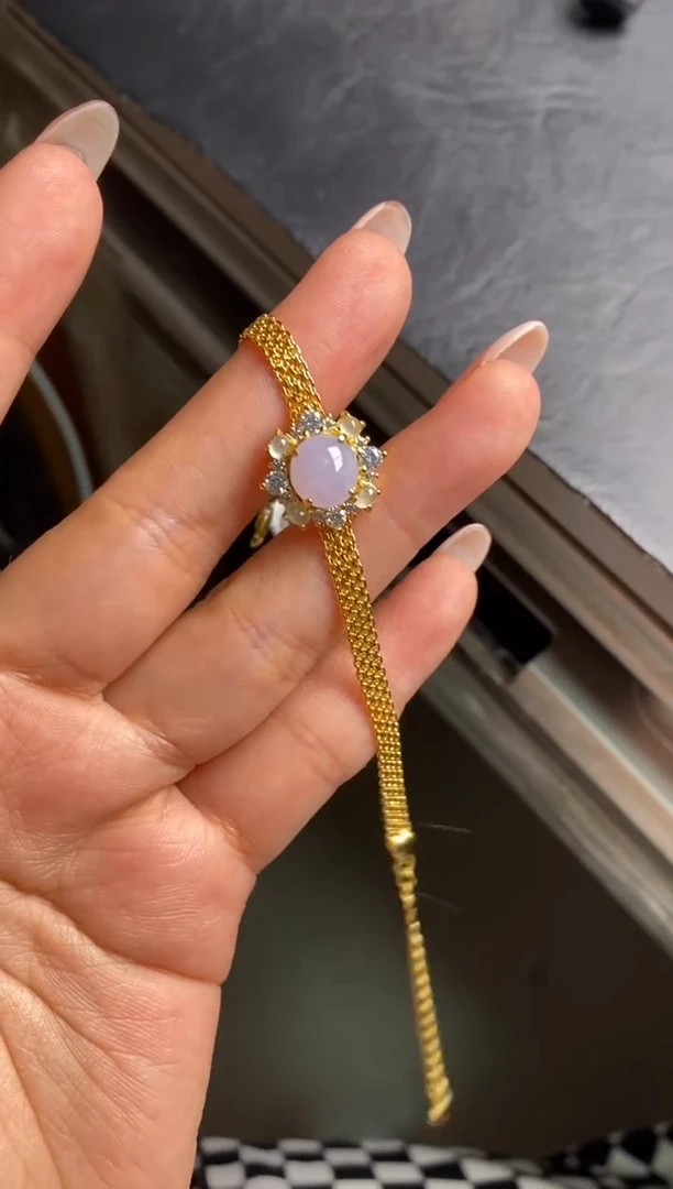 银S925镶嵌戒指翡翠天然A货翡翠