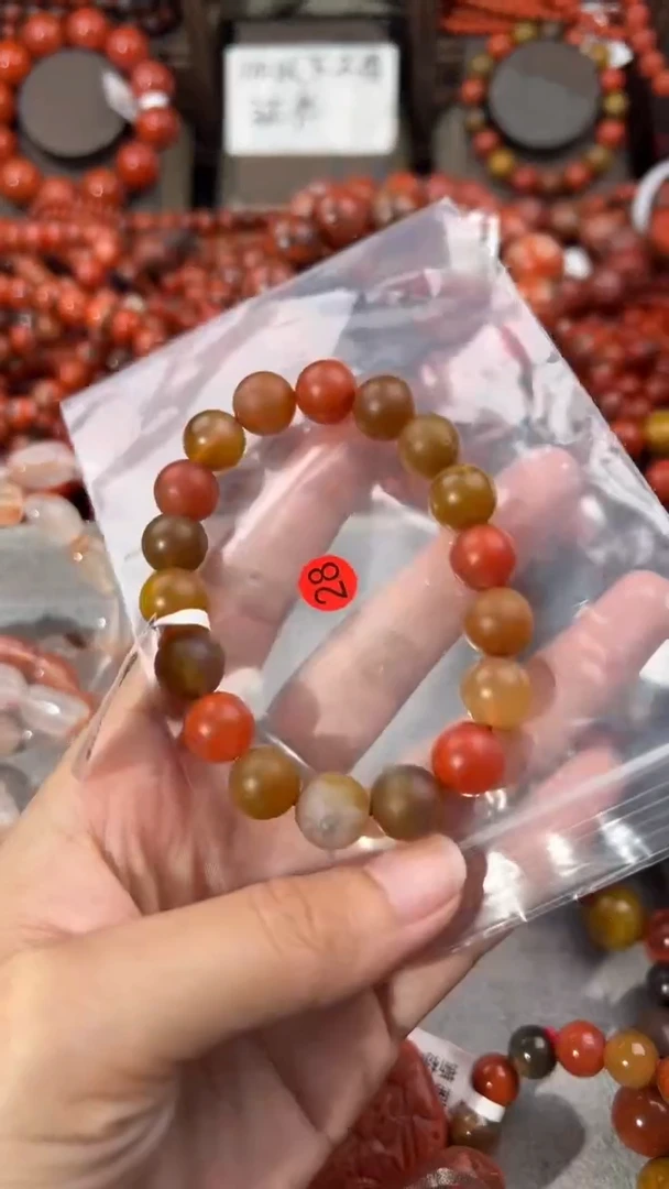 南红玛瑙手串未镶嵌11