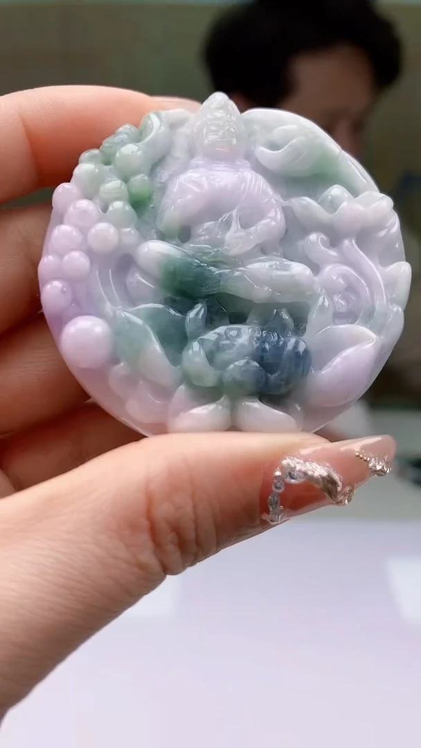 【闪购商品】定制翡翠未镶嵌1502ty-毛货挂件74