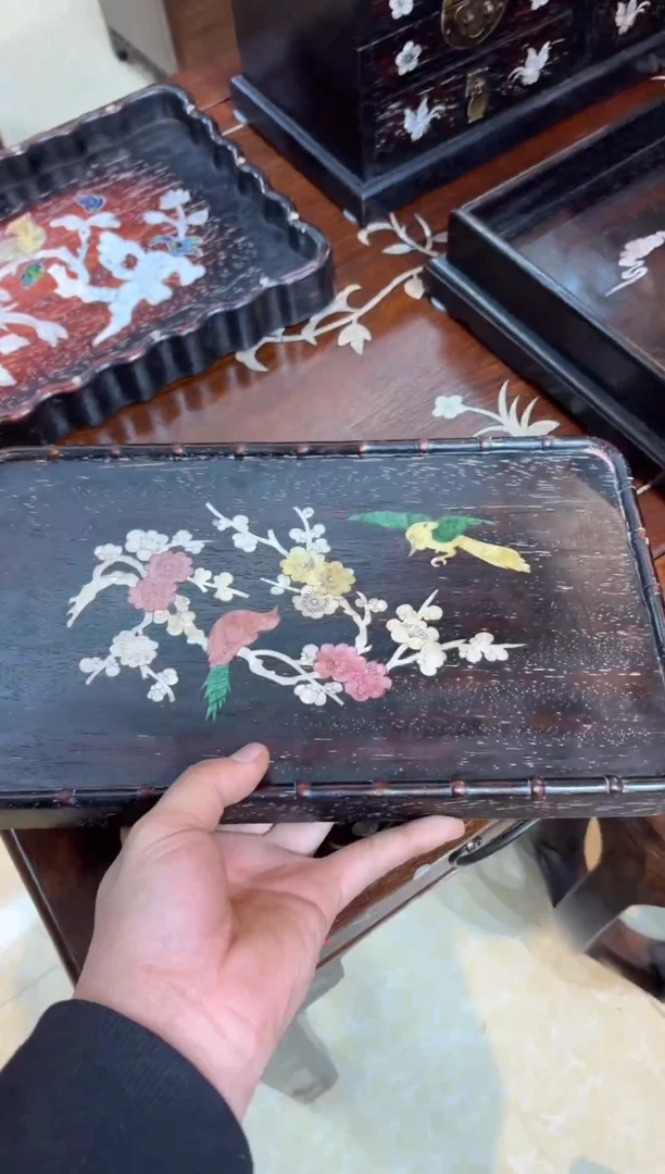 小叶紫檀茶盘木木