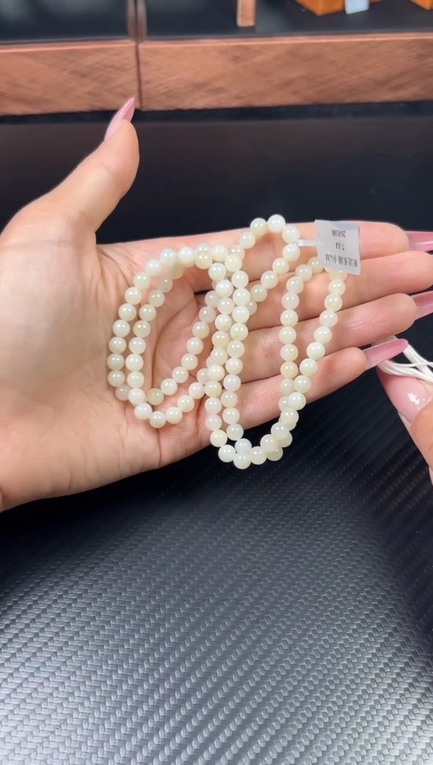 和田玉未镶嵌项链且末微色差米达卡6长链M