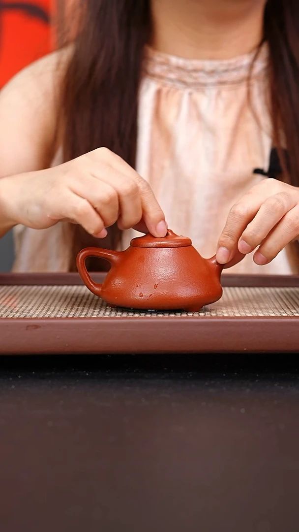 茶壶紫砂小煤窑朱泥子冶石瓢160郑馨