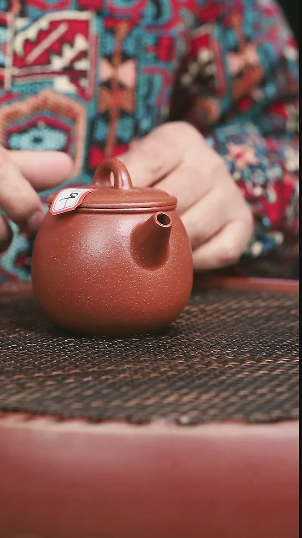 茶壶紫砂19号红降坡汉瓦