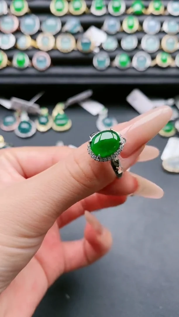 【闪购商品】翡翠戒指银S925镶嵌11111111
