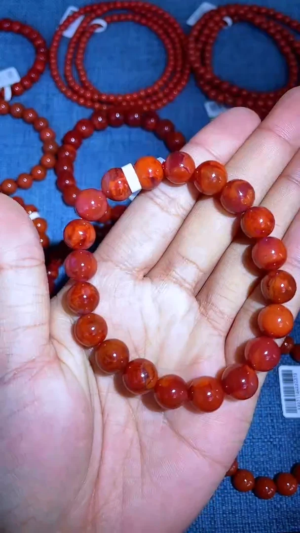 未镶嵌手串南红玛瑙A10瓦西级妖火焰单圈