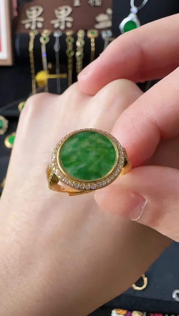 【闪购商品】翡翠戒指银S925镶嵌戒指