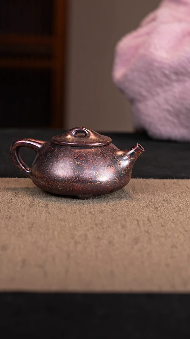 【闪购商品】紫砂茶壶贝壳烧景舟石瓢