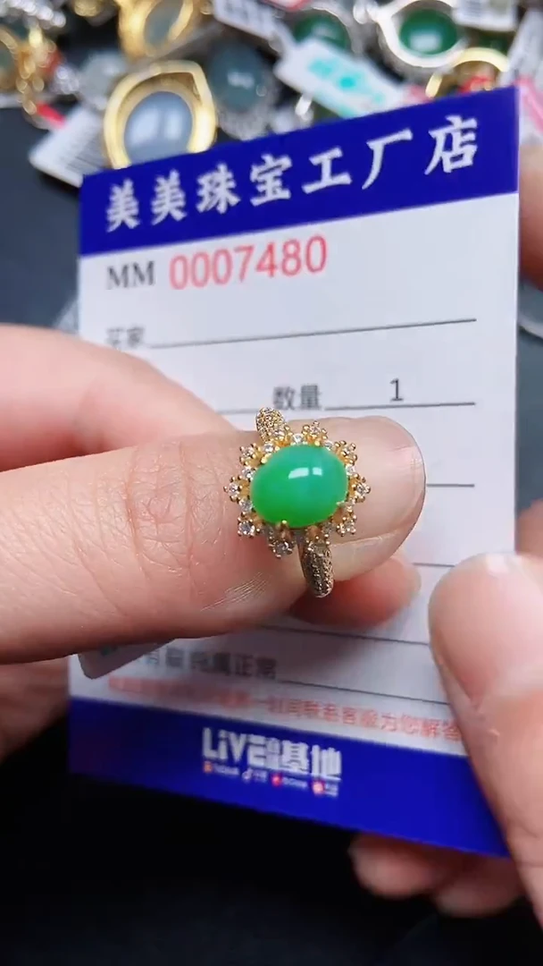 颈饰银S925镶嵌翡翠7480