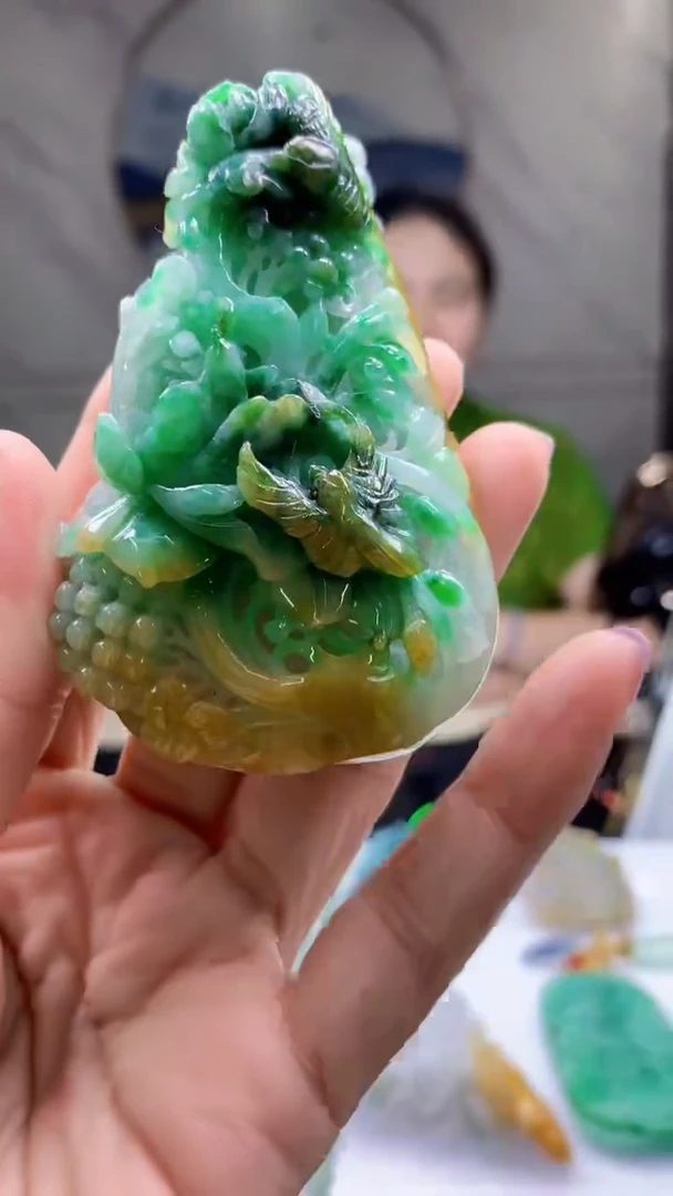 定制翡翠未镶嵌1034jj-毛货挂件28