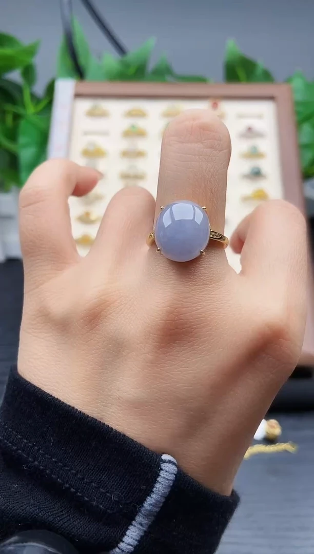 银S925镶嵌戒指翡翠12