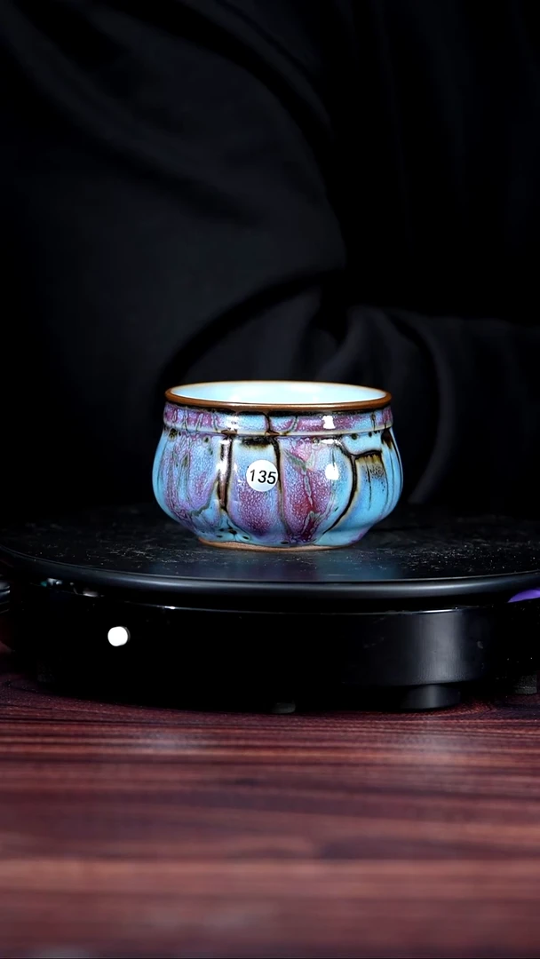 135#白露伟一级品原矿钧瓷钱袋杯