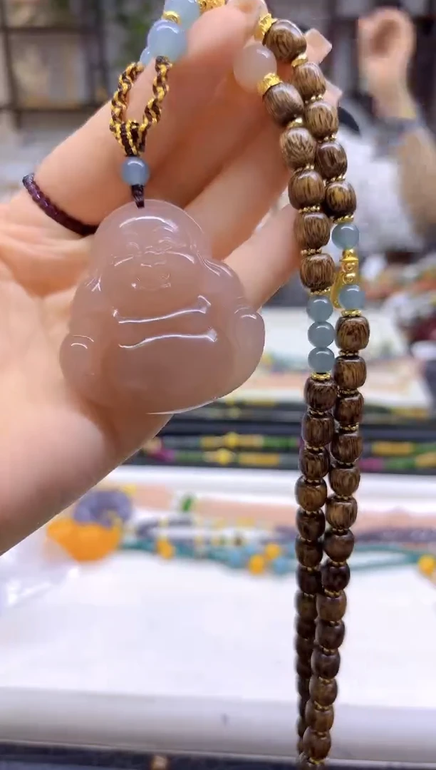 和田玉未镶嵌毛衣链DIY款M715