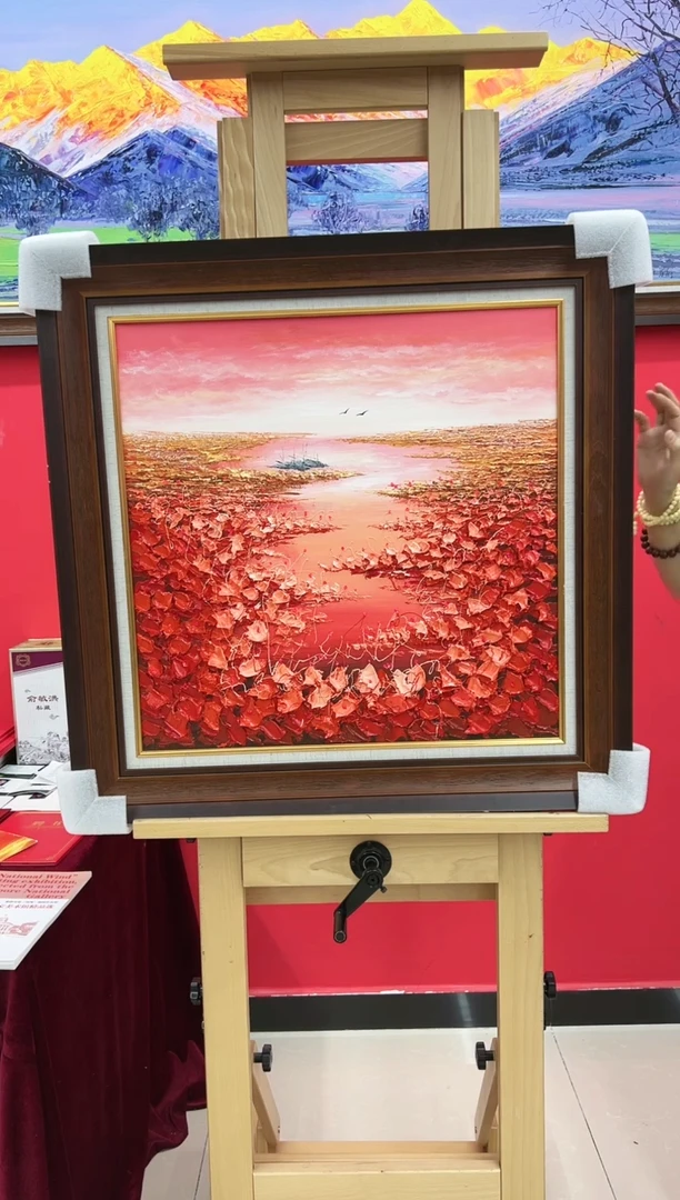 油画梁静-60*60尺寸-油画作品