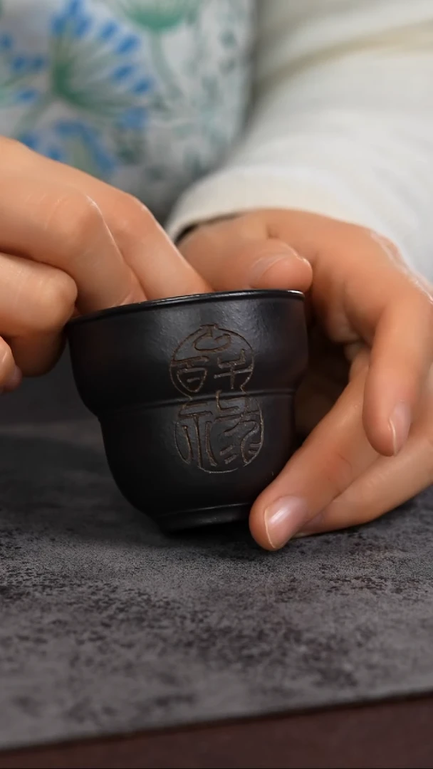 【闪购商品】紫砂茶杯葫芦杯 清水泥 窑变千以百禄