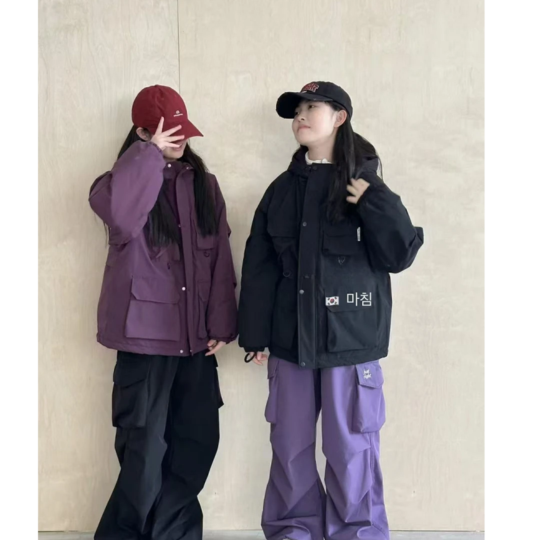 【豪宝贝】2024FW新品简约纯色工装棉服1066