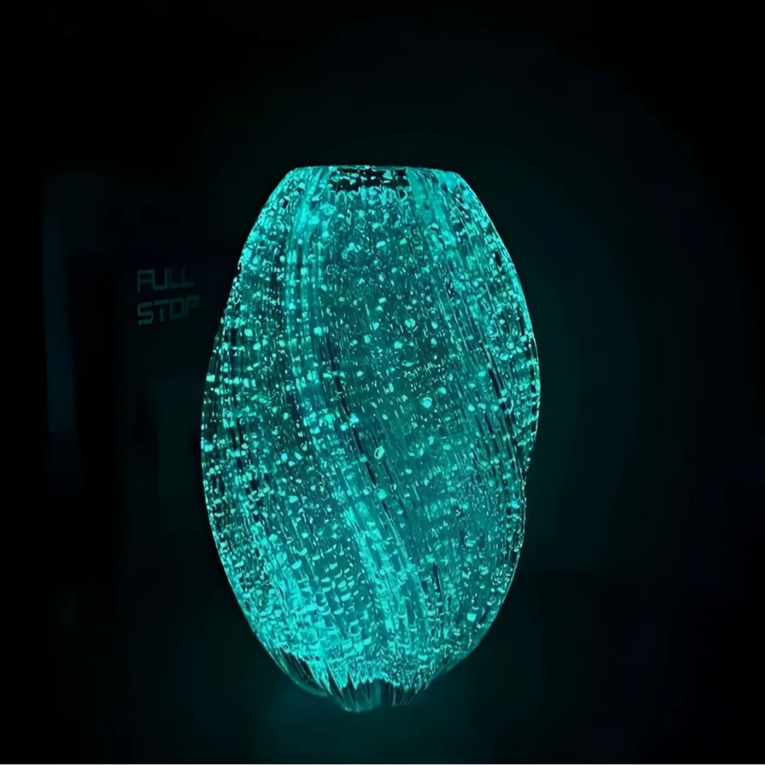 【先亏10万件】26cm高6cm网红口径爆款夜光玻璃麦芽糖花瓶清仓