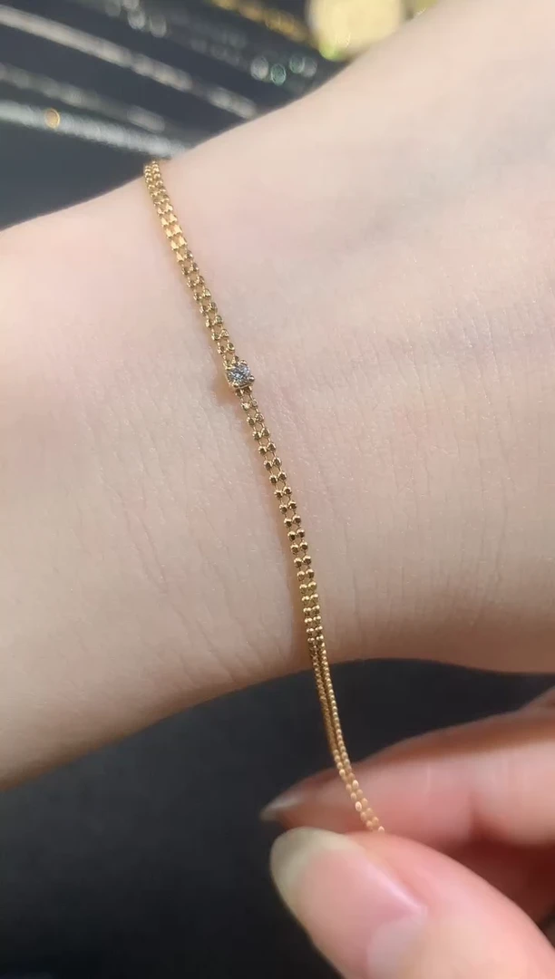 18K金镶嵌手链钻石D96|1750