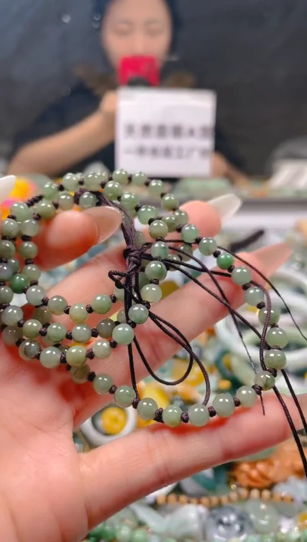 【闪购商品】翡翠颈饰未镶嵌5-6MM/B/翡翠A货一图一物