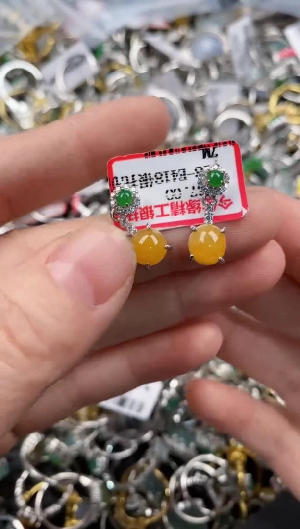 银S925镶嵌戒指翡翠11   5