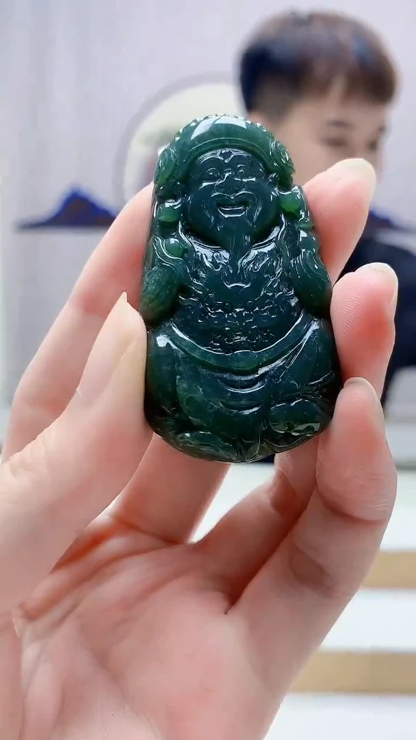 未镶嵌定制翡翠4868zm-毛货挂件54财神