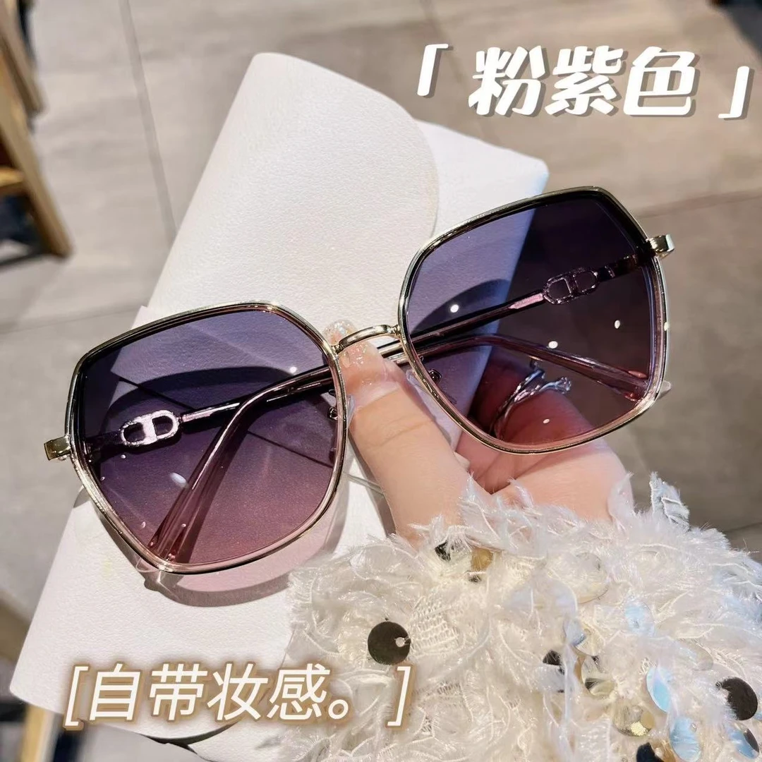 新款个性偏光太阳镜树脂镜片女款时尚2025圆脸长脸女士方脸