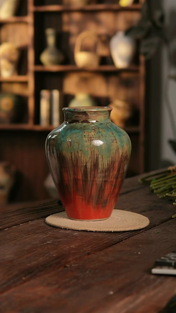 摆件 10-357 陶瓷花器高27口径11