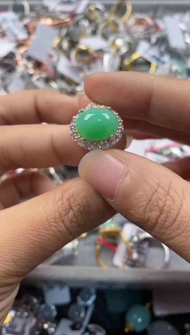 未镶嵌戒指翡翠555---6