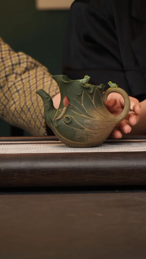 茶壶紫砂高建芳/绿泥/盛夏套组/360c