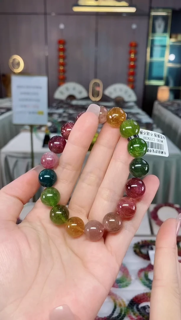 碧玺单圈手串12mm+未镶嵌碧玺（多样性发一条）hon