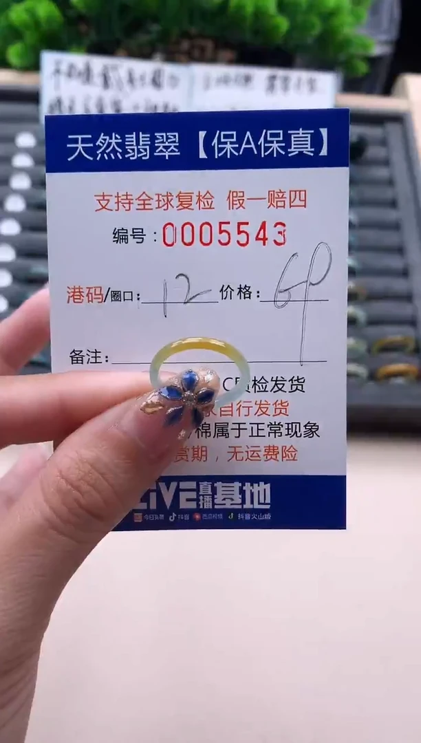 未镶嵌戒指翡翠5543