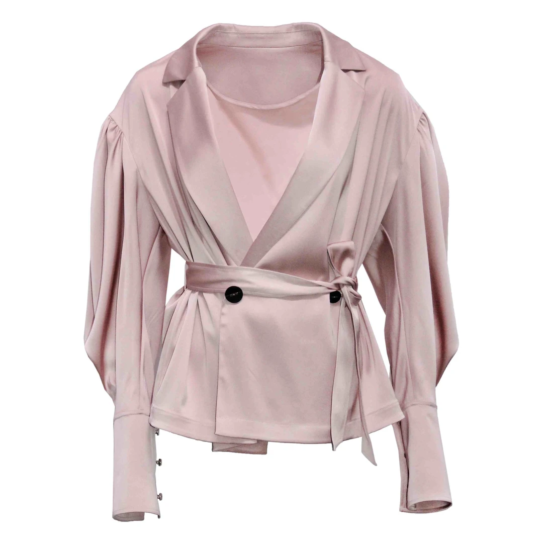 【诗语专属】Y430235-00192曼德诗女士休闲时尚短外套百搭圆领