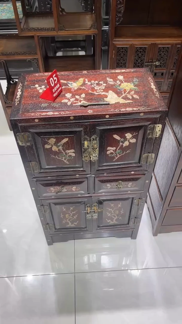 【闪购商品】木喜鹊登梅收纳柜一对